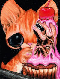 Alien Orange Cat Art Print