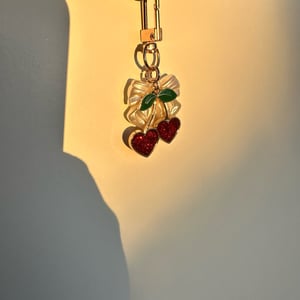 Image of Bow-Cherry Clip Charm/Keychain 