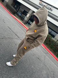 Image 2 of unisex beach club hoodie - brown