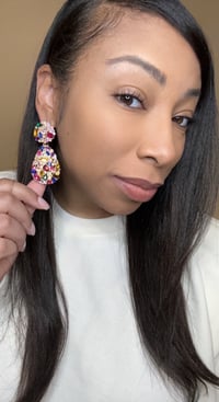Image 1 of Tear drop bling earrings 
