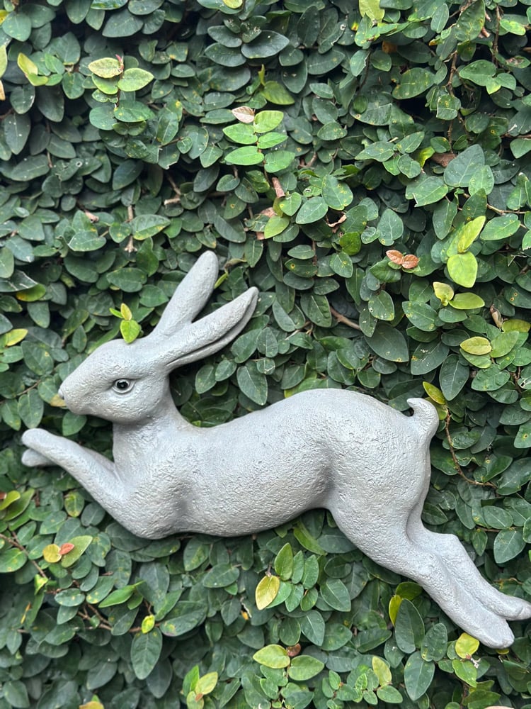 Image of Leaping Bunny Wall Art Grey