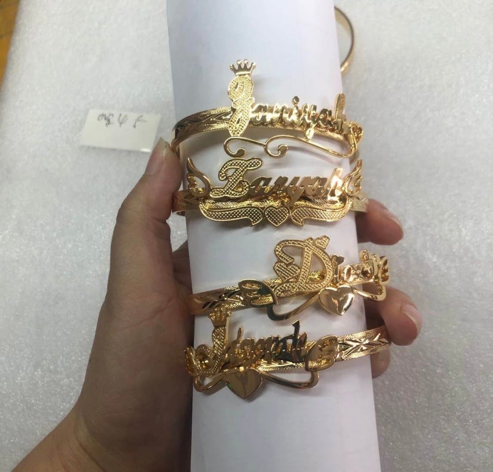 Image of 18k Gold Plated Customizable Bangle