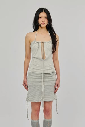 Image of GHOSTBOY - Hocus Striped Skort (Grey)