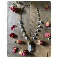 Image 2 of Flora Quartz Necklace - Solid Brass 