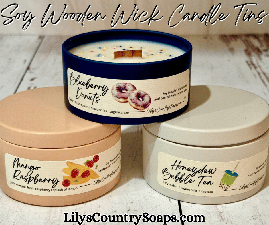 Image of Colored Tin Soy Candles