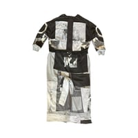 Image 1 of Upcycled Patchwork Jumpsuit with Waist Tie – One of a Kind