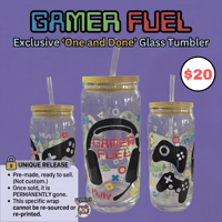 Gamer Fuel Glass Tumbler 
