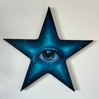 Image 1 of “We’re made of stars” acrylic on star canvas - vol.4