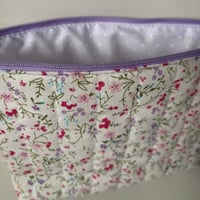 Image 5 of Little Wildflowers Handmade Quilted Makeup Bag 