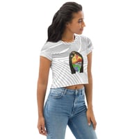 Image 2 of beYOUtiful Melt All-Over Print Crop Tee