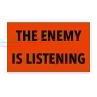 The Enemy Is Listenening 3" Stickers 