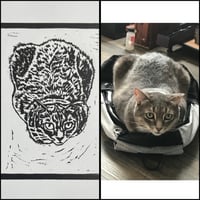 Image 3 of Custom Linocut Pet Portrait