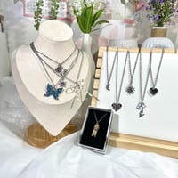 Image 1 of Silver Stainless Charm Necklace