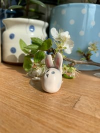 Image 4 of Ceramic Cute Grey and White Bunny