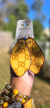 Image 2 of Mustard Gorg Girl Earrings n 4 Stack