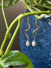Image 2 of Brass Curves with Pearls