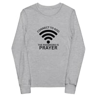 Image 1 of Unisex Youth long sleeve tee (Connect to GOD)