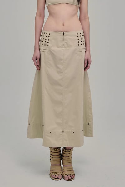 Image of GHOSTBOY - Ammo Maxi Skirt (Beige)