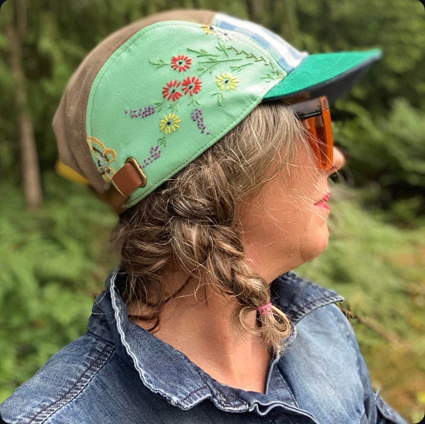Image of INDIE JONES cap //  Sunshine Gang -x- a Panel Hat made from Repurposed textiles