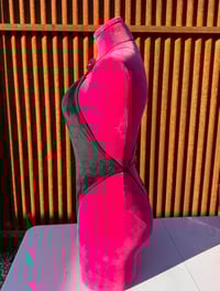 Image 2 of Black Velour Strappy One Piece