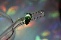 Image 3 of Borosilicate Glass Straws with Metallic Green Limited Edition Color