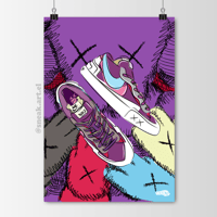 Image 1 of Sneaker Poster Nike Blazer Low x LAWS x Sacai "Purple Dusk"