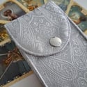 Silver brocade tarot case