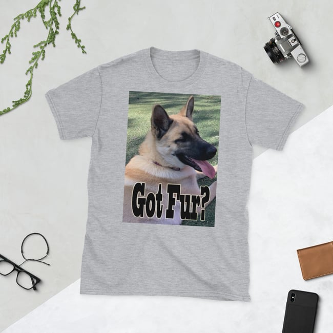 German Shepherd-Got Fur-Short-Sleeve Unisex T-Shirt