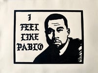 Image 2 of Kanye (Linocut Print)