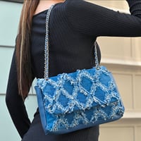 Denim Patchwork Handbag 