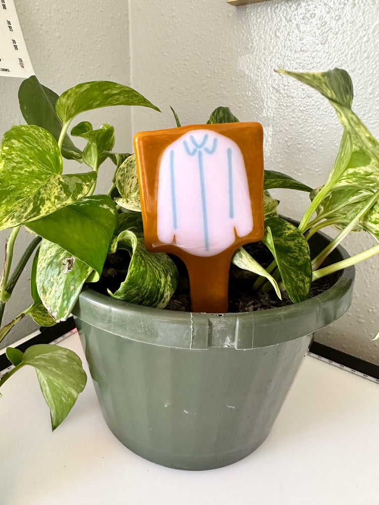 Image of Pink Shirt Plant Stake