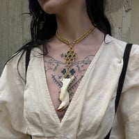 Image 3 of Brass Nutria Jawbone Necklace
