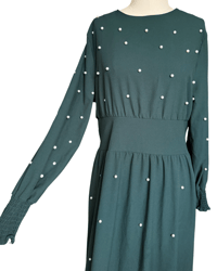 Image 5 of A modest pearl-embellished dress