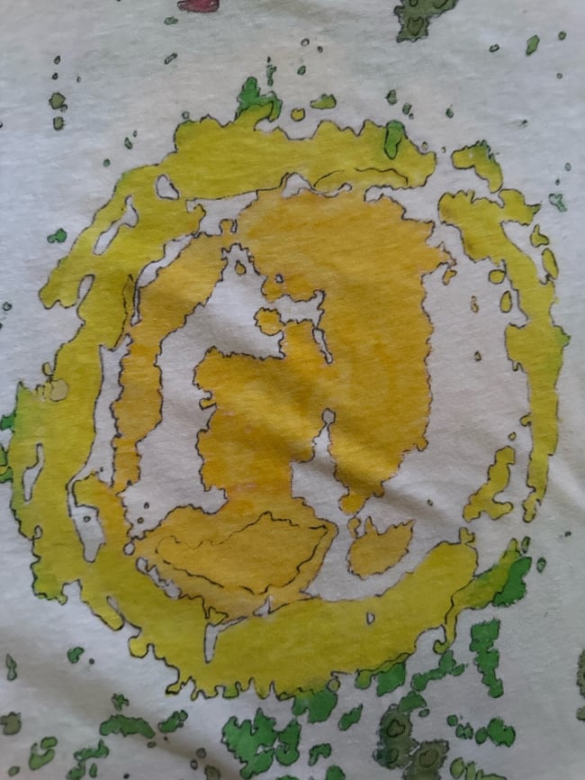 1960s hand dyed hippie art tee or mini