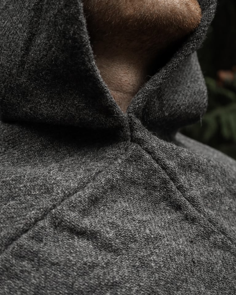 Medieval Hood - Heavyweight Grey Twill Image 2