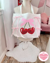 Image 1 of Coquette Cherry Tote Bag 