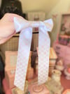 Hair Bow - Satin Ribbon Trellis