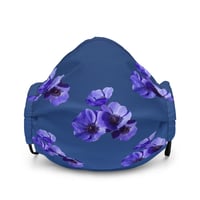 Image 2 of PURPLE FLOWERS Premium face mask (1)