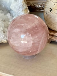 Image 3 of Large Rose Quartz Sphere | Madagascar #2967