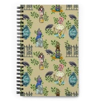 Image 1 of Tan Haunted Mansion Pattern Spiral Notebook