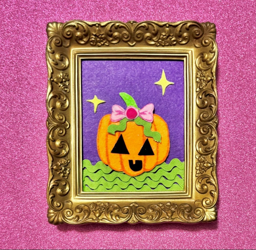 Image of Cutie Pumpkin Felt Art Piece