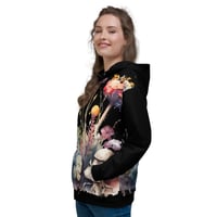 Image 3 of Colorful Neon Mushroom Watercolor Mycology Unisex Hoodie