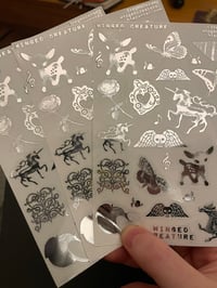 Image 2 of Silver foil transparent stickers