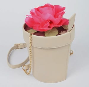 Flower Pot Clutch Beige 