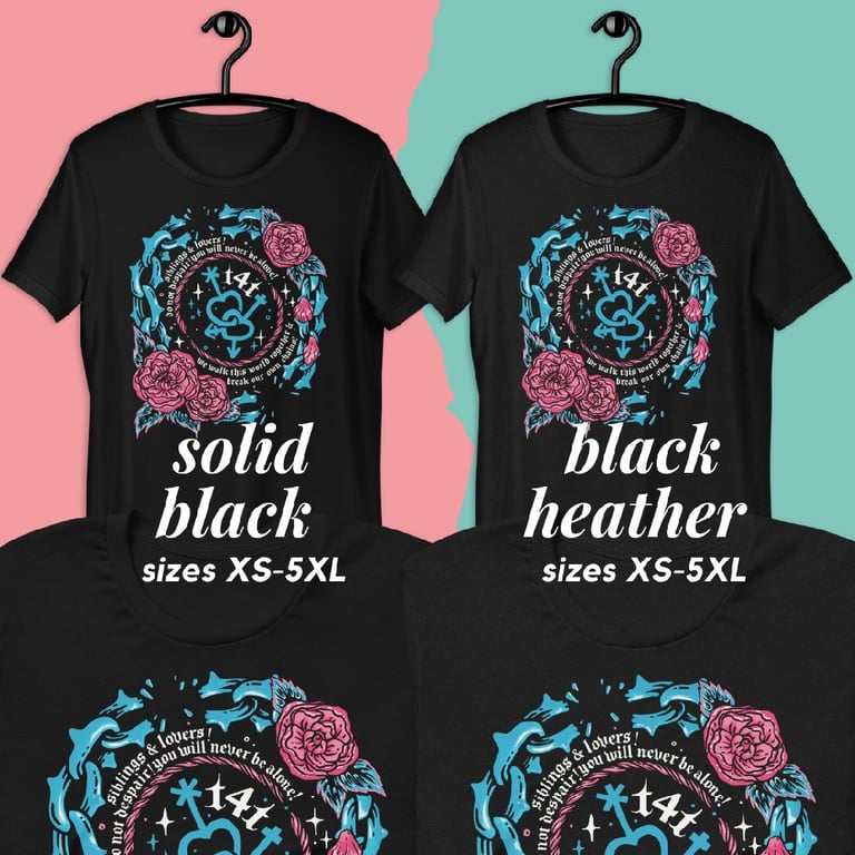 Trans Siblings & Lovers Printed Tee Image 2