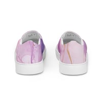 Image 3 of Beautiful Pink Baphomet Goat Watercolor Women’s Slip-On Canvas Shoes