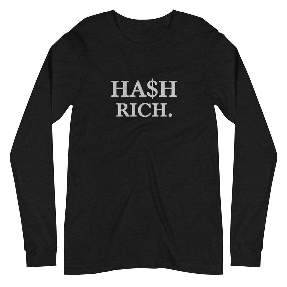Image of "HA$H RICH" Embroidered Long Sleeve