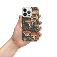 Image 20 of Dark Cottagecore Goth Inspired Vibrant Mushroom Clear Case for iPhone®