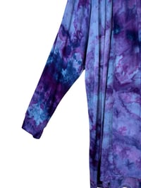 Image 5 of 2X PLUS Jersey Knit Open Cardigan in Purple Haze Watercolor