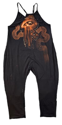 Image 2 of “QUEEN SERPENTINE” CUSTOM BLEACH PAINTED OVERSIZED JUMPER MEDIUM